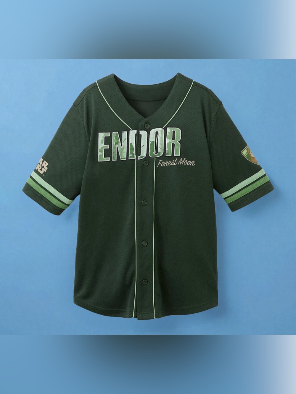 Disney Parks Star Wars Endor Forest Moon Baseball Jersey
